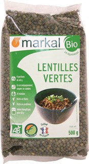 Markal Lentilles vertes anica bio 500g - 1379